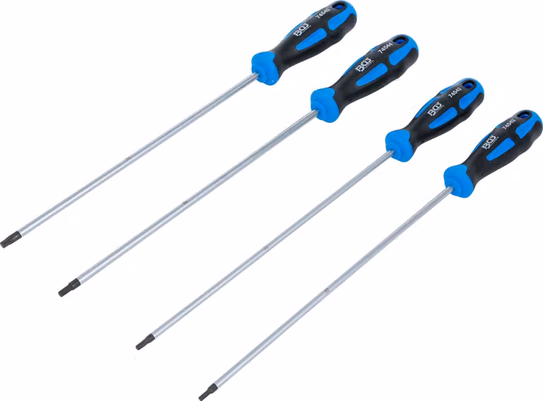 Set di cacciaviti | extra lunghi | Profilo a T (per Torx) | T15 - T30 | 4 pezzi
