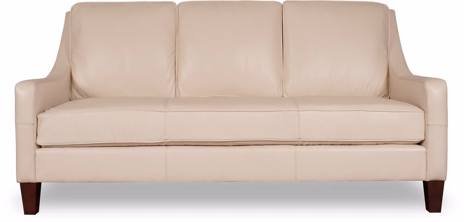 Ledersofa 3 Sitzer Couch Designer Sitz Polster Garnitur Beige