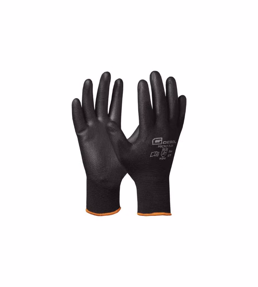 Gebol Guanti Micro Flex Nero Taglia 9 - Leggeri e Traspiranti per Precisione