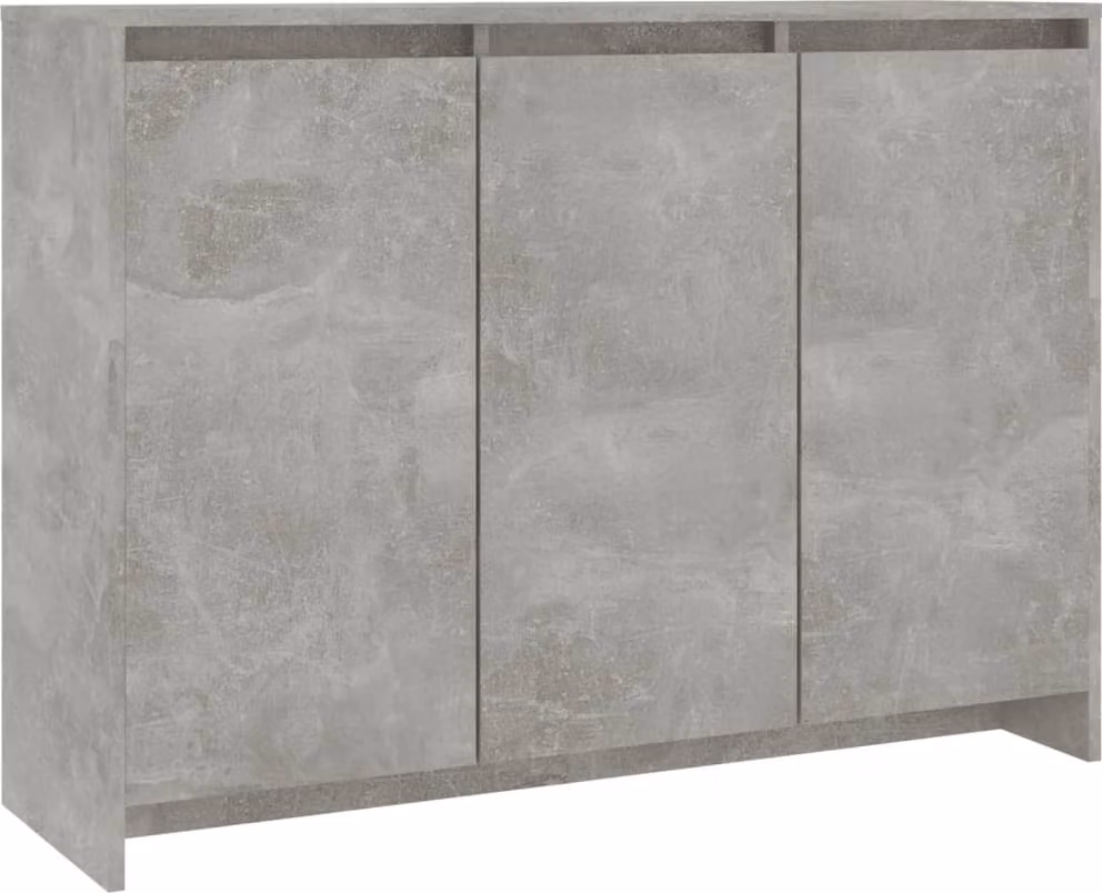 Credenza Grigio Cemento 102x33x75 cm in Truciolato