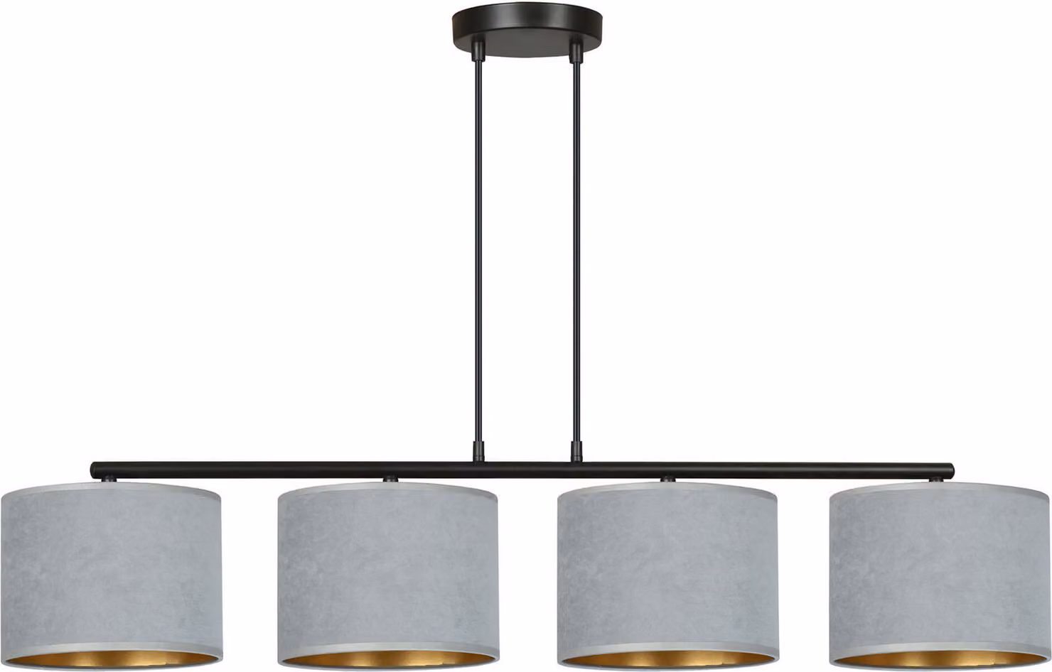 Lampadario Emibig 4xE27 60W HILDE 4 BL GRIGIO 1050/4