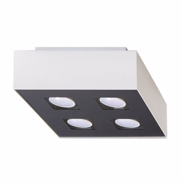 Lampada da soffitto MONO 4 bianco 4xGU10 10W acciaio 11x24x24cm Sollux Lighting