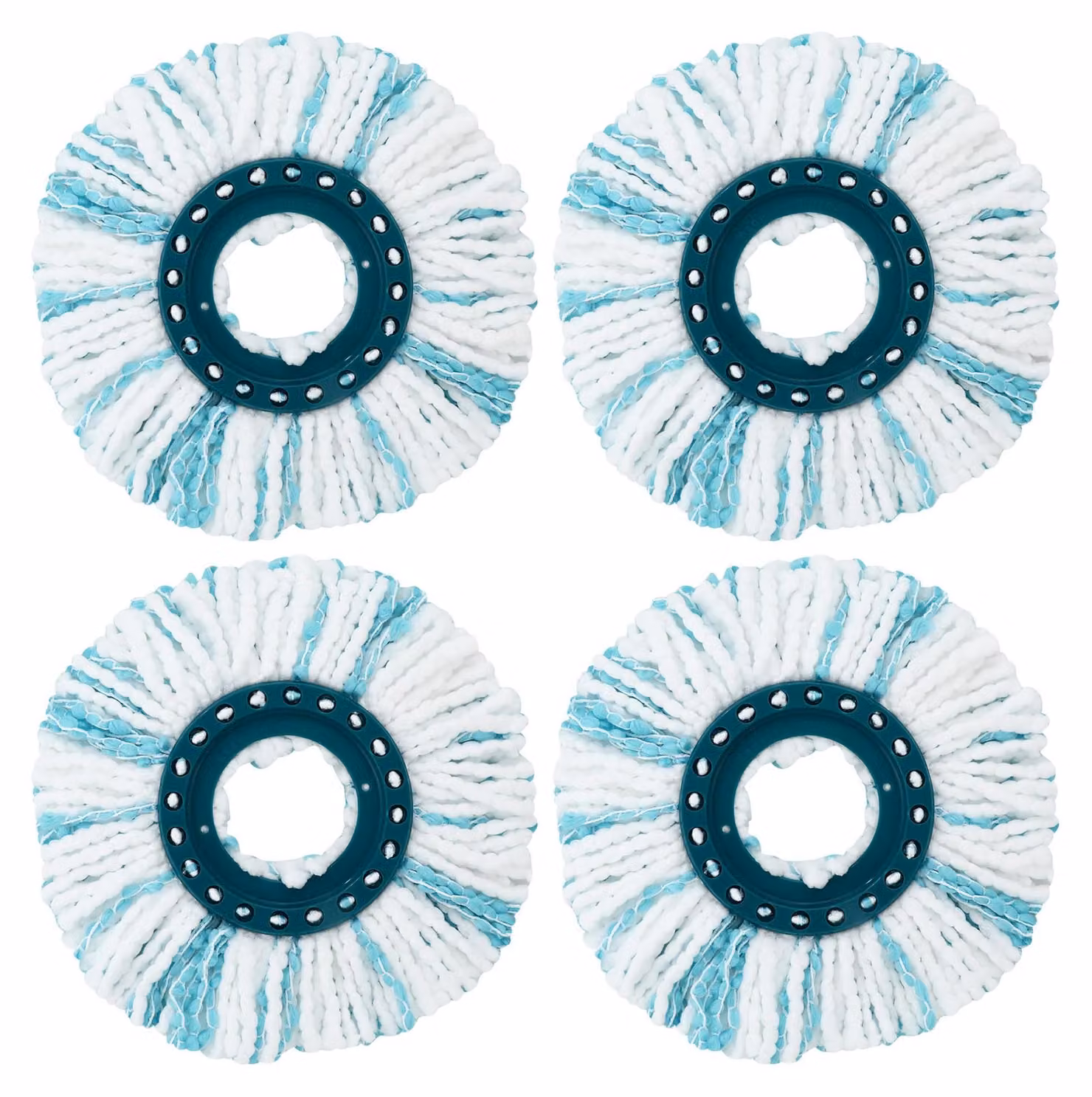 Set di 4 testine di ricambio per mop a secchio, in microfibra, dimensioni 38x24x5 cm