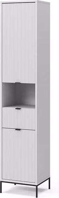 Mobiletto da bagno Eliza Bianco 40 x 190 cm con ante e cassetto Vicco
