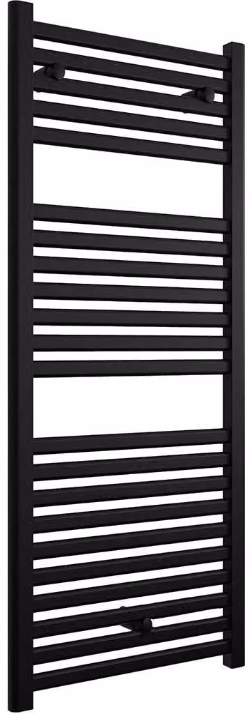 CERANO - Radiatore da bagno Donovan - collegamento laterale - 369 W - nero opaco - 1200 x 500 mm