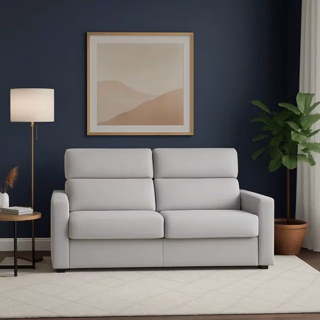 Ozegna Divano Fisso 3 Posti Made in Italy con Rivestimento Sfoderabile Grigio L: 220 cm, P: 95 cm – 1