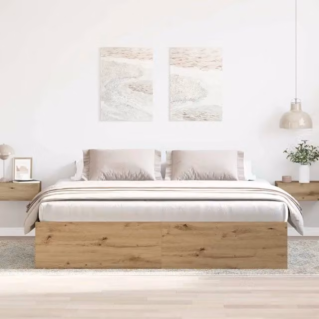 Giroletto senza Materasso Rovere Artigianale 200x200 cm 3328870
