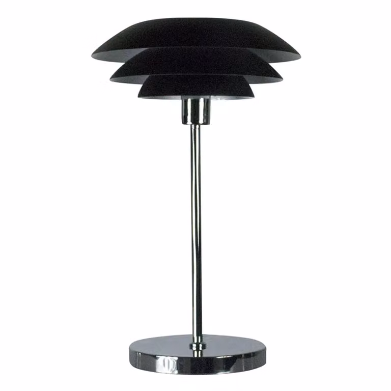 Dyberg Larsen Lampada da tavolo DL31, Nero, Soggiorno / Sala da pranzo, Metallo, Scandinavo, Lampada da tavolo