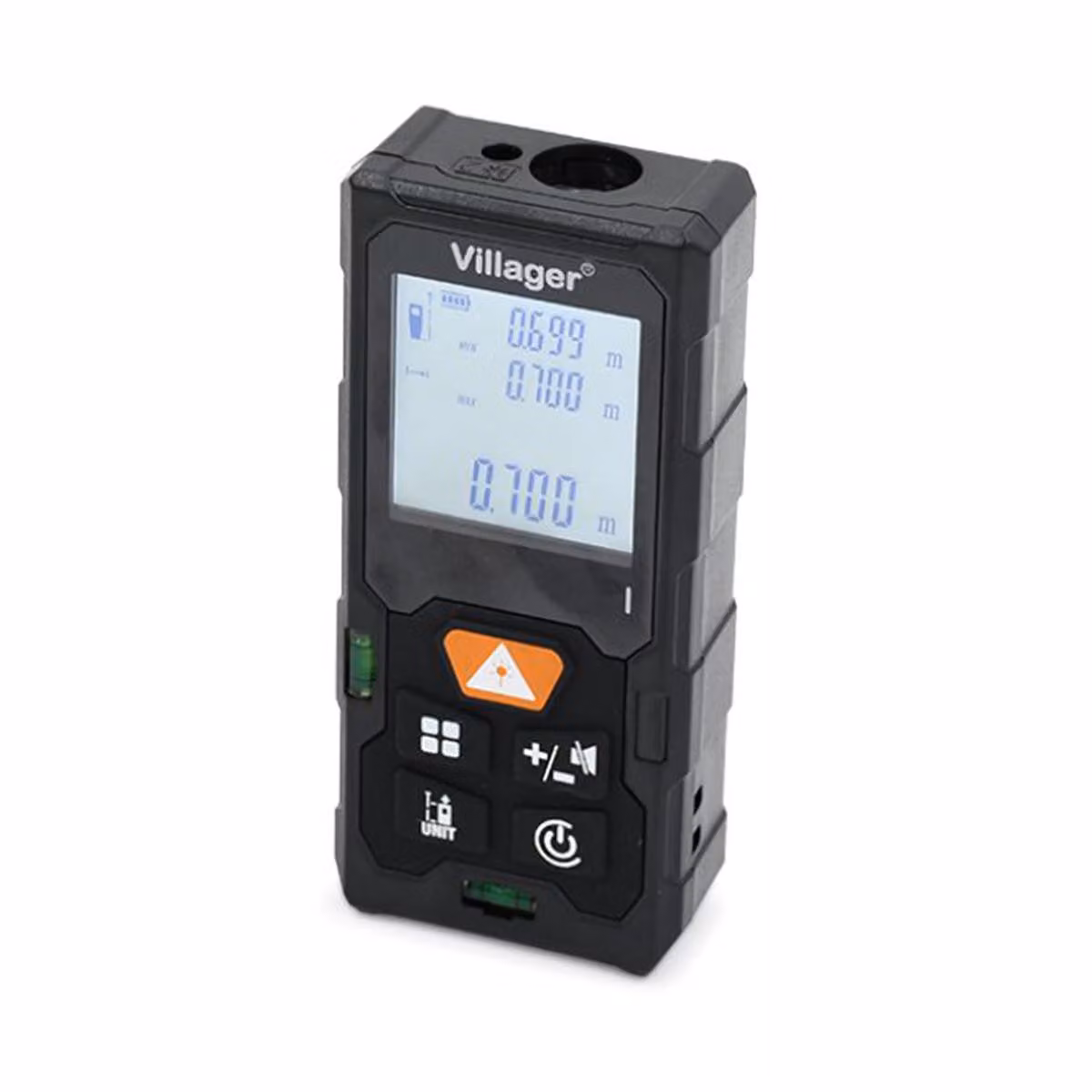 Villager VLD-80, telemetro laser da 80 metri, misuratore di distanza digitale, calcolo di superficie e volume, memoria per 99 misurazioni, display LCD
