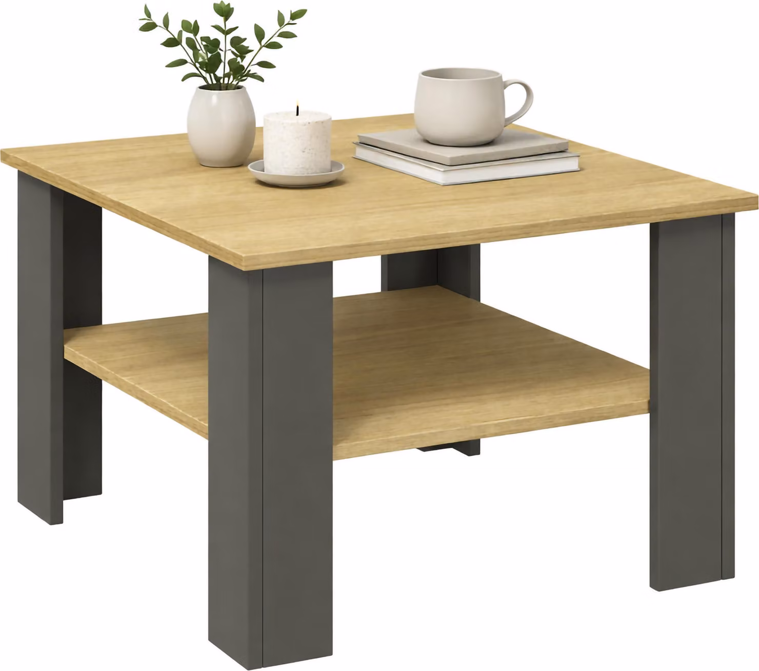 Tavolino in legno / tavolino semplice / Dimensioni ca. H. 44 x W. 55 x D. 55 cm / tavolo da soggiorno quadrato / divano - Disalo