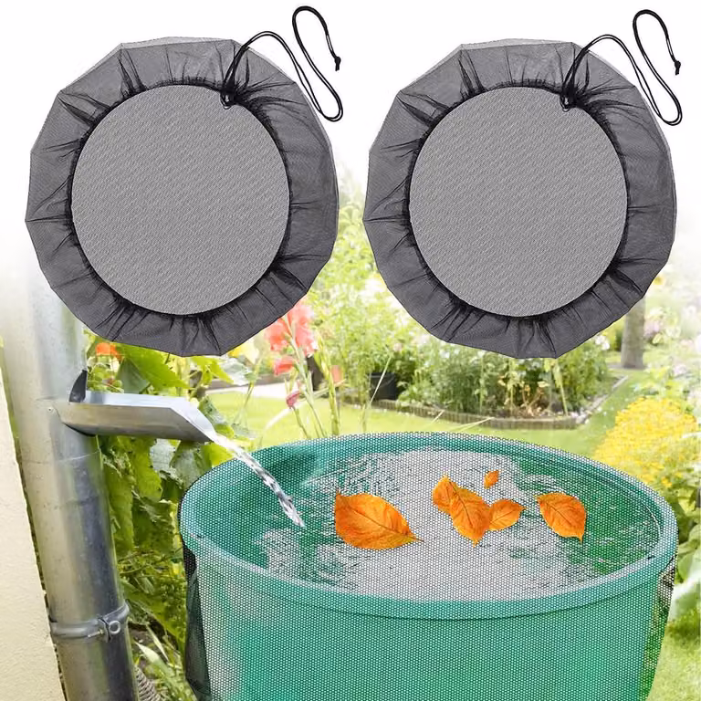 Contenitori per rifiuti da esterno, modello a rete, 95 cm, confezione da 2 pezzi, con coperchio regolabile e cordoncino