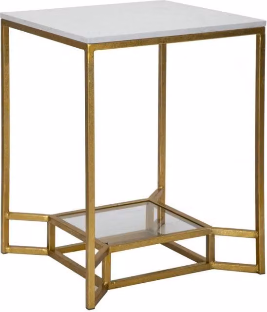 Tavolinetto Double Marble cm 47x47x60
