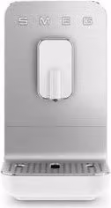 Macchina da caffè espresso Smeg Collezione BCC11WHMEU da 1350W bianca e argento in acciaio inossidabile