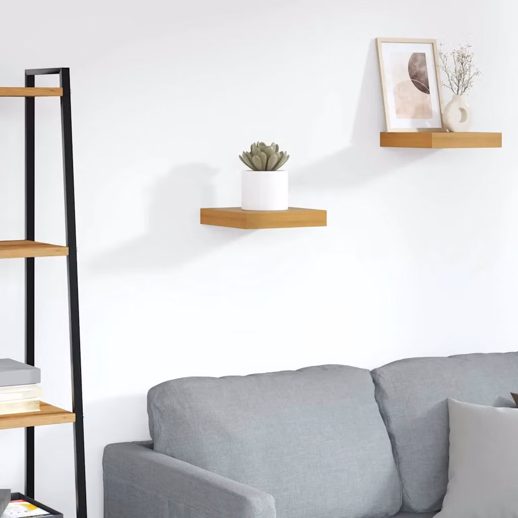 Scaffale da parete moderno vidaXL in legno marrone L: 23 cm, P: 23,5 cm, H: 3,8 cm