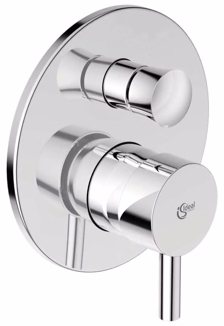 Miscelatore monocomando per bagno/doccia, cromo, da montare a parete, con un foro