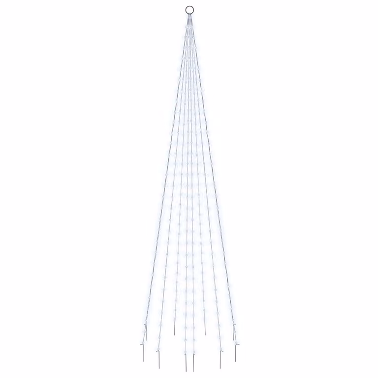 Albero di Natale Pennone Bianco Freddo 310 LED 300 cm