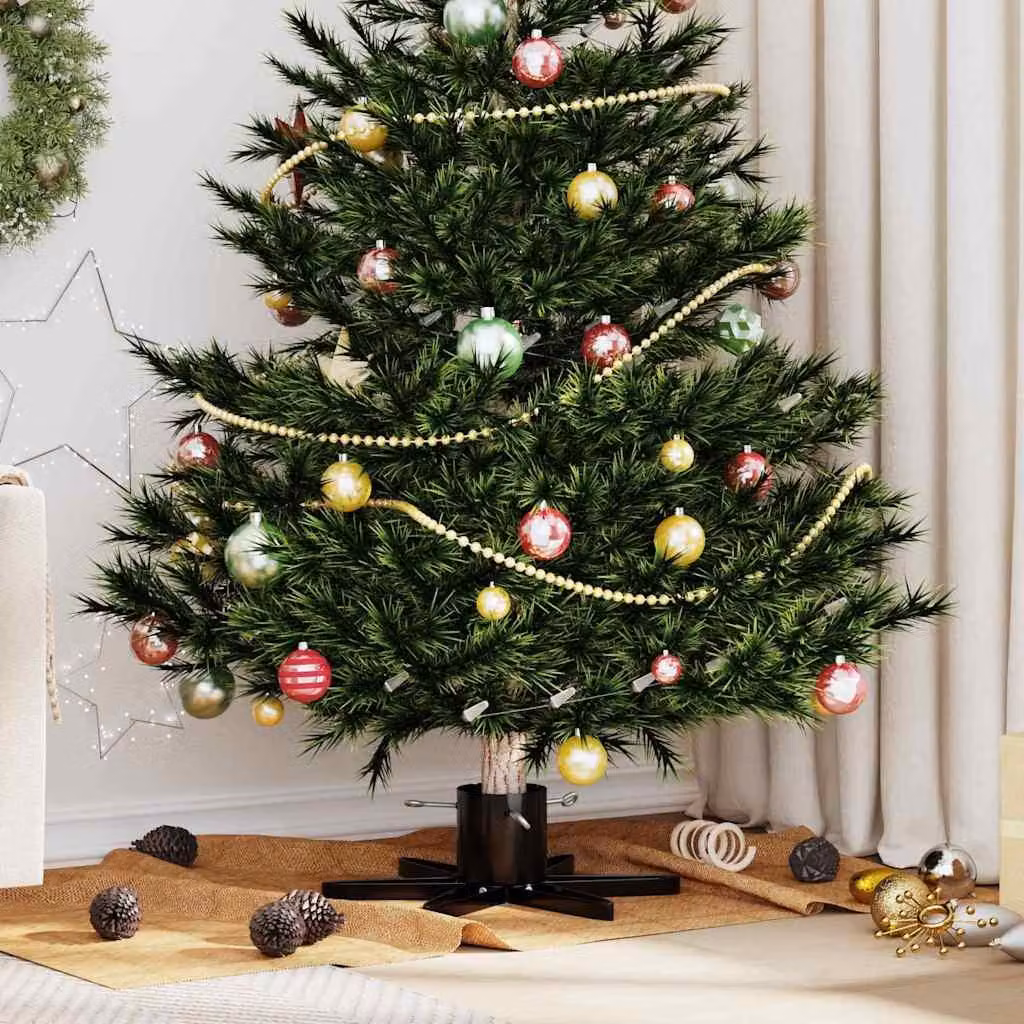 Maison Exclusive - Supporto per albero di Natale, nero, 50 x 50 x 15,5 cm, acciaio