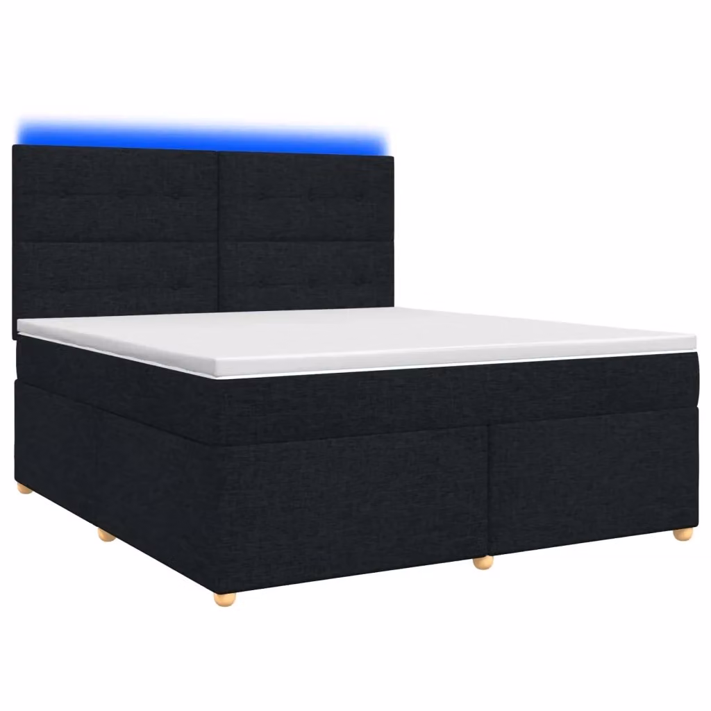 Letto box spring ibrido vidaXL con materasso a molle insacchettate e base contenitore, nero, L/P: 140 x 200 cm – 2