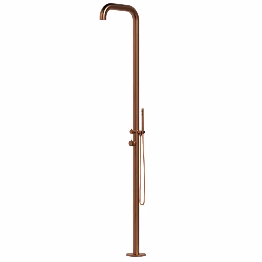 Doccia esterna solare SINED in acciaio inox 316L color oro rosa – 2