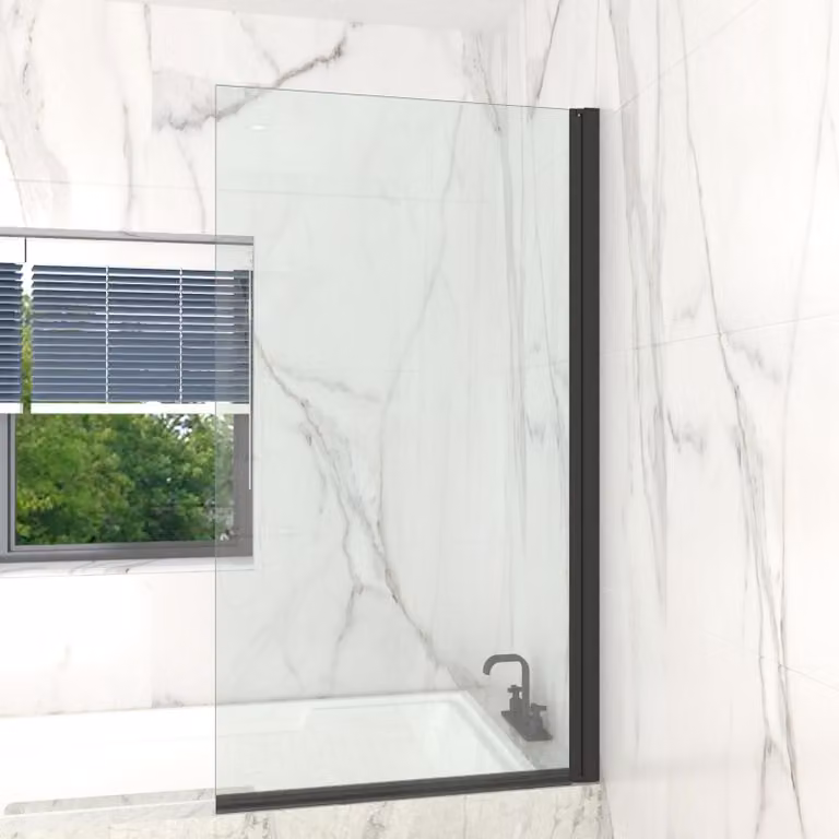 Pannello doccia per vasca da bagno in vetro temperato