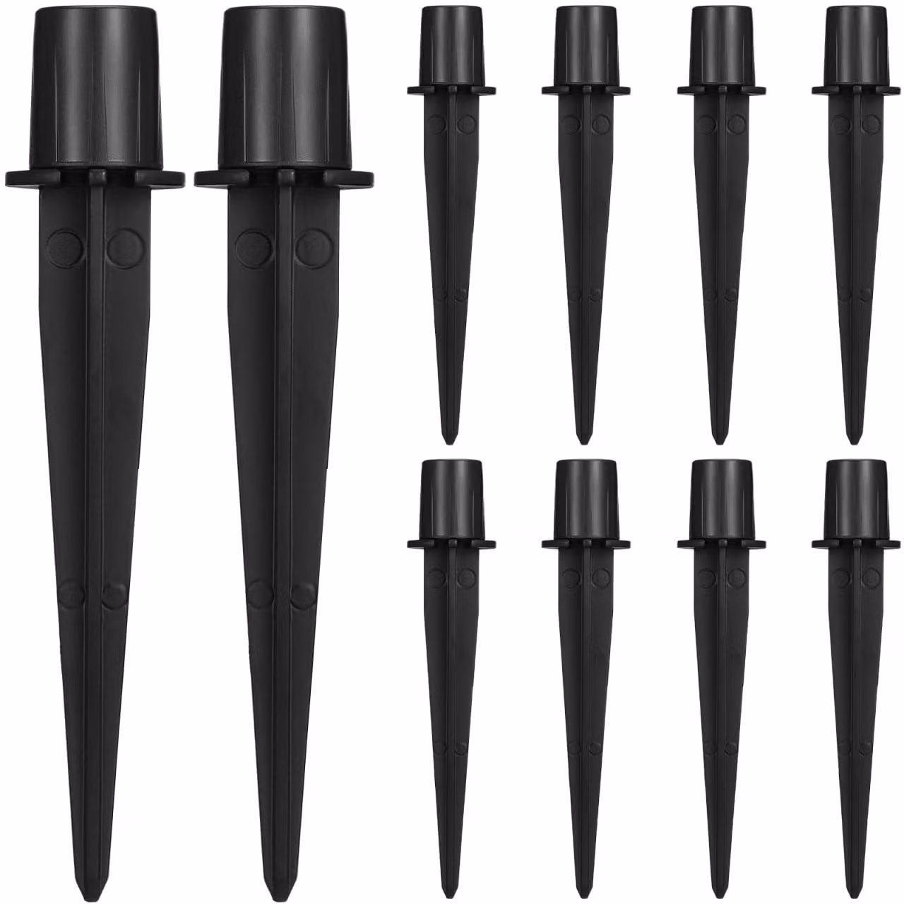 Spiedini di base in alluminio, 13,5 cm, confezione da 10, per lampade solari
