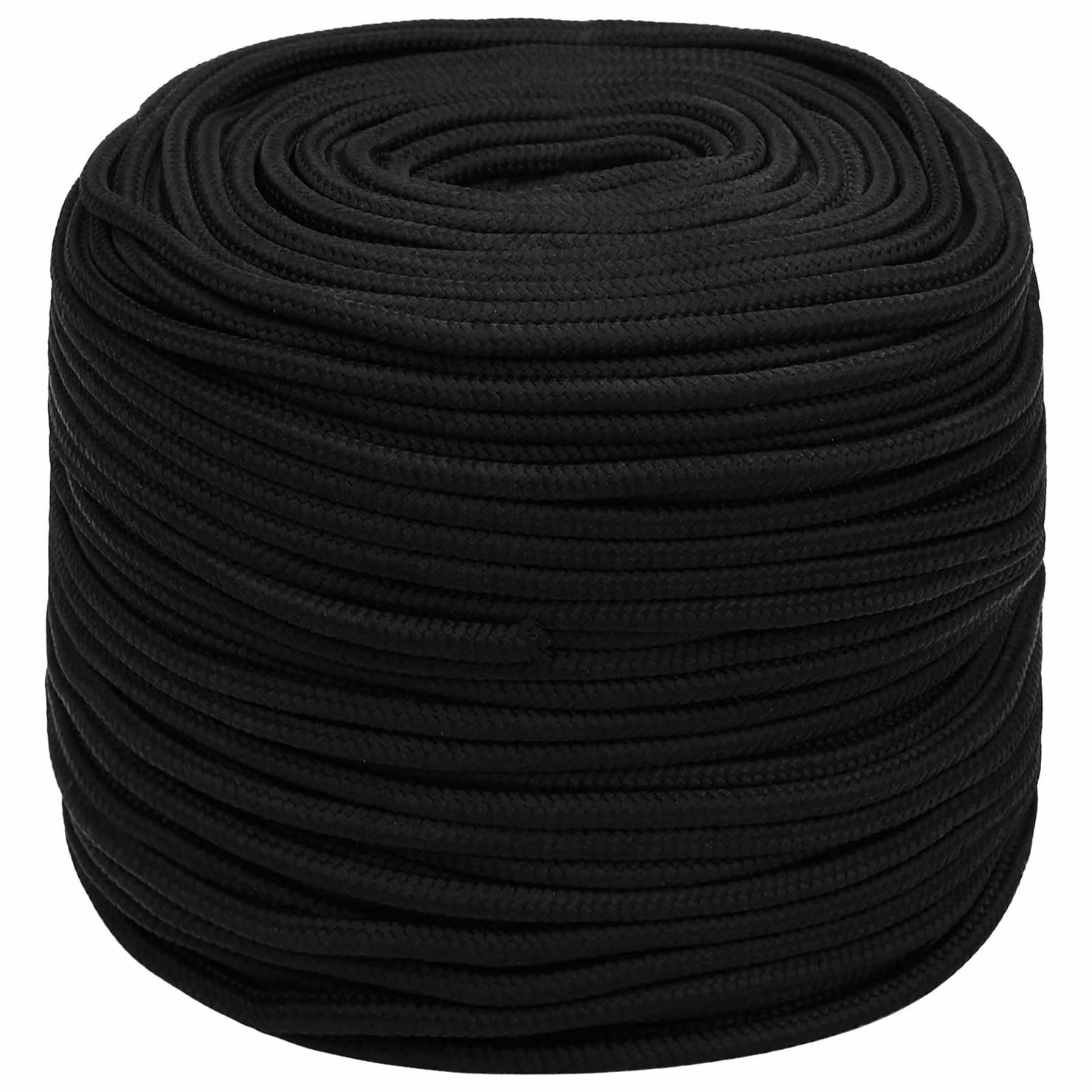 Corda multiuso vidaXL in poliestere nera, diametro 10 mm, lunghezza 25 m