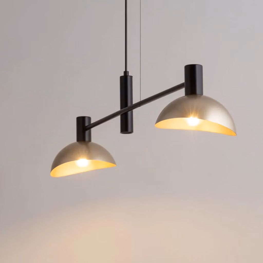 Lampada a sospensione moderna Artis Sigma Lighting colore nero e oro con 2xE14 – 2
