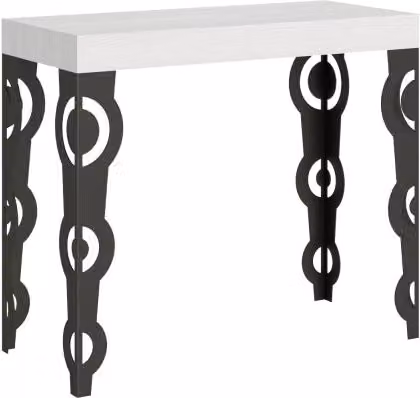 Consolle allungabile Karamay Itamoby Bianco Frassino e Antracite L/P: 90 x 40/300 cm – 1