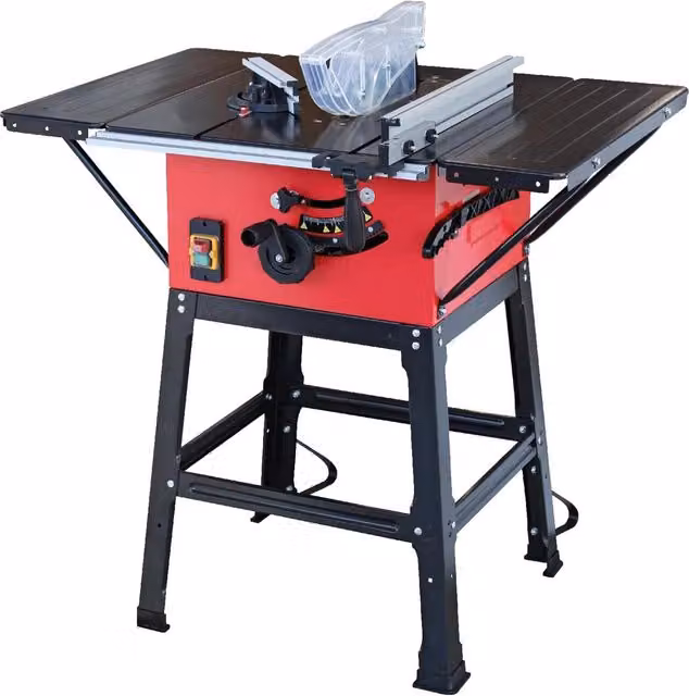 Valex Banco Sega Circolare Rosso con Lama da 250 mm e Potenza 2000 W, Piano di Lavoro 63,0 x 54,5 cm – 2