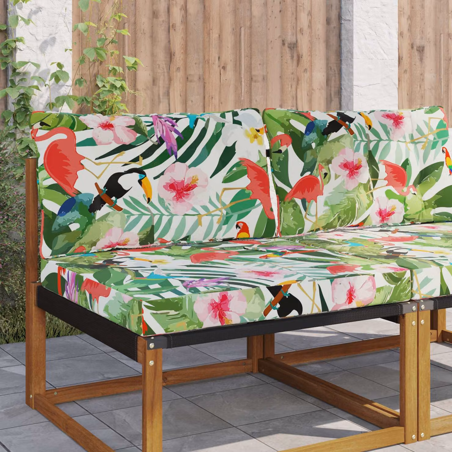 Cuscino per divano da esterno vidaXL in poliestere multicolore L: 80 cm, P: 68,5 cm