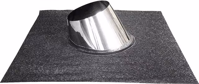 Faldale per tetti inclinati base Butal per canna fumaria DN 250 Mbm in acciaio inox color argento