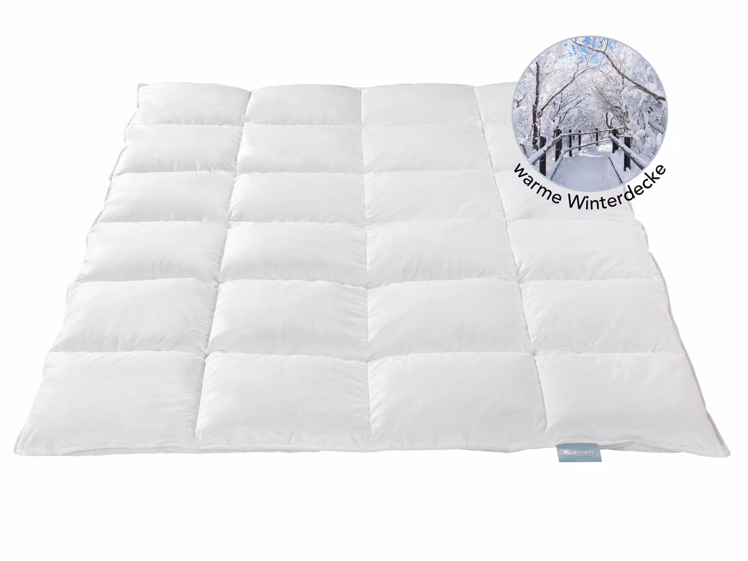 Piumino di alta qualità | caldo | 135 x 200 cm | 90% piumino / 10% piume | peso di riempimento: 740 g | XDREAM Nature