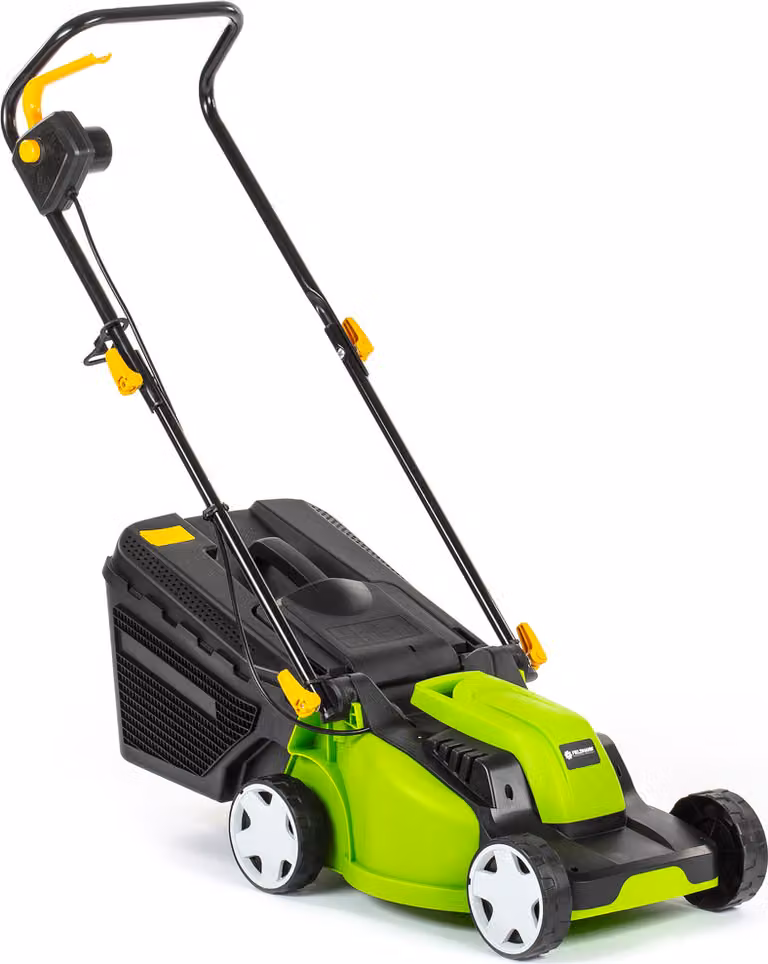 FIELDMANN FZR 2025-E Falciatrice elettrica, potenza 1300W, larghezza di taglio 32 cm, 3 posizioni di regolazione dell'altezza di taglio, altezza di taglio 20/38/56 mm