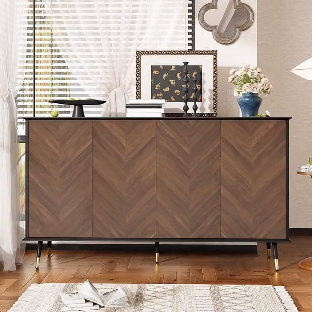 Buffet - Xylo - chevron 4porte ripiani regolabili