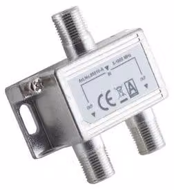 Serie F; splitter; a 2 vie; 5-1000 MHz, 85 dB