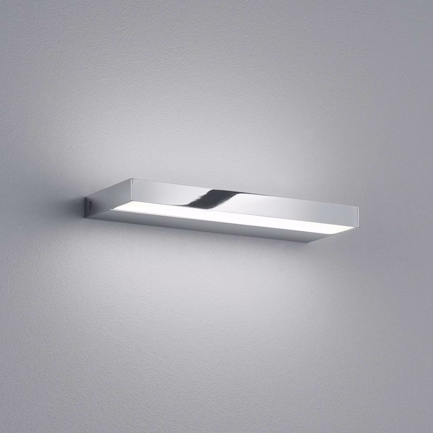 Helestra Applique da parete a LED Slate, Cromo / Argento, Bagno, Alluminio, Moderno, Applique a LED