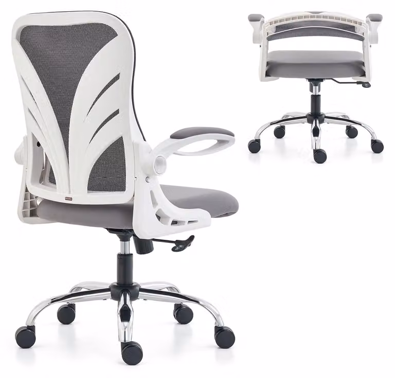 Sedia da ufficio ergonomica con schienale pieghevole e braccioli regolabili