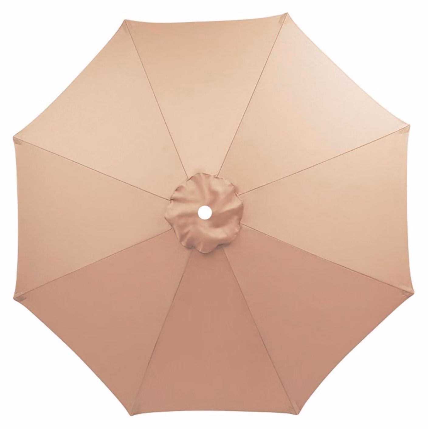 Copertura di ricambio per ombrellone, diametro 350 cm, 8 stecche, colore champagne, protezione UV, resistente al vento, in poliestere