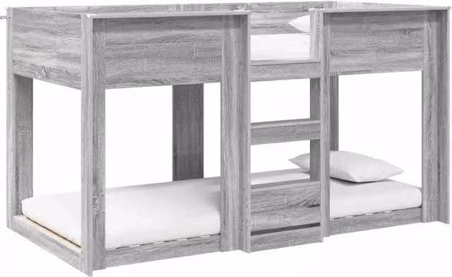 Letto a Castello per Bambini | Letto Infantile | Lettino Grigio Sonoma 100 x 200 cm