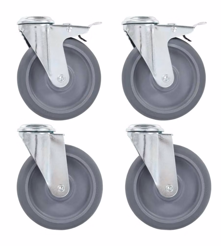 Ruote Girevoli con Foro per Bullone 8 pz 125 mm 277896