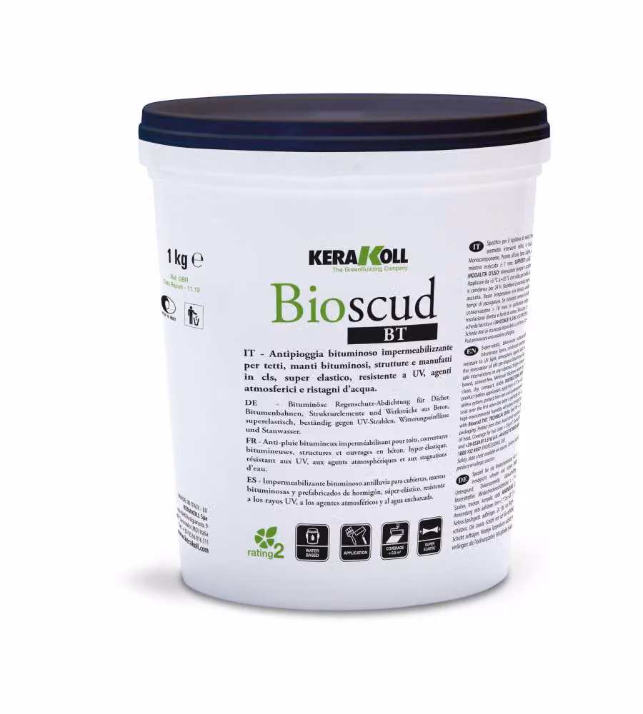 Kerakoll Guaina Bioscud BT 1kg - Membrana impermeabilizzante elastomerica - Nero