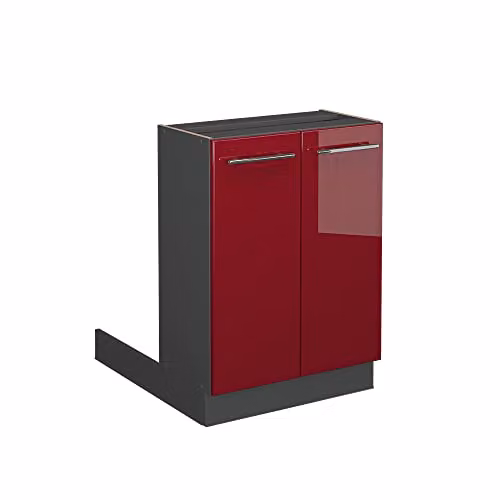 Vicco Isola cucina Fame-Line, Bordeaux lucido, 60 cm
