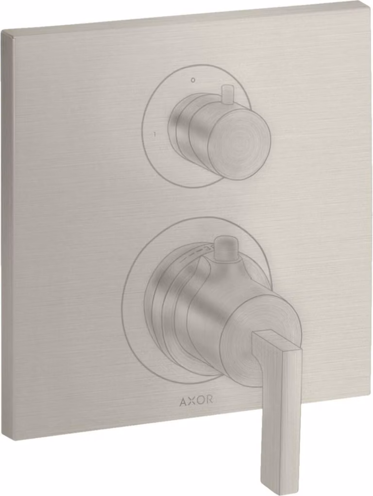 hansgrohe AXOR Citterio thermostat encastré avec robinet d'arrêt, béqu'illes, 1 consommateur, 39700800, 39700800