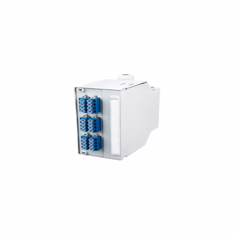 Metz Connect OpDAT REGpro24 splice6xLC-Q (blu), OS2, bianco puro RAL 9010 15024A97106-E