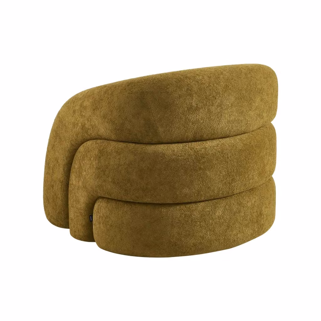 Poltrona relax SWEEEK in tessuto con struttura in legno massiccio, verde oliva – 2