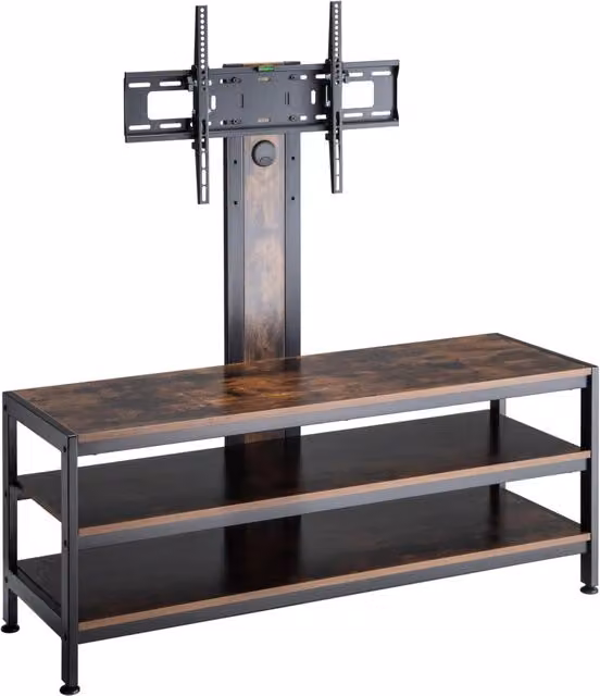 Mobile TV con Supporto Schermo Stockholm - Nero / Effeto Rovere Rustico pro.tec