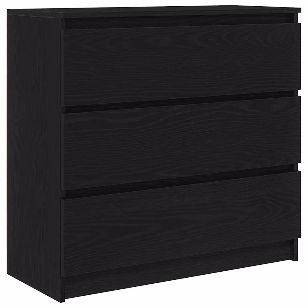 Credenza Buffet Design Mania in Legno Rovere e Nero, L 80 cm x P 35 cm x H 76 cm – 2