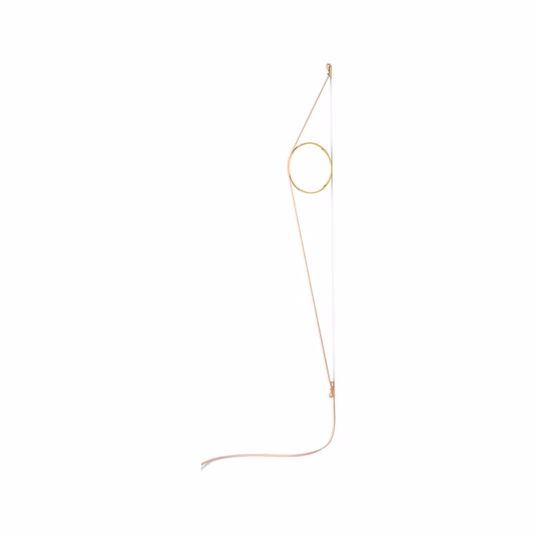 Flos - Wirering Pink - Lampada da parete o soffitto - Cavo Rosa/Anello Oro