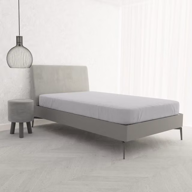 Lenzuolo 1 piazza e mezza in cotone con angoli Max grigio Datex