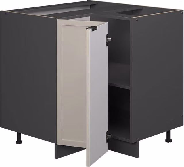 Mobile ad angolo cucina Fame-Line GrigioBeige/Antracite 80.5 cm, PL Marmo Vicco